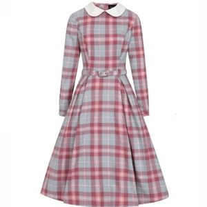 Collectif Marika Princess Check Swing Dress